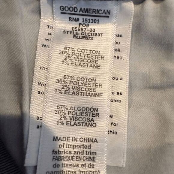 Good American Good Legs Stovepipe Jeans Medium Whisker Wash Size 4 - Picture 8 of 14